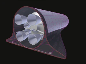 big falcon rocket bfr 3D Model