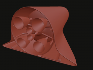 big falcon rocket bfr Model 3D