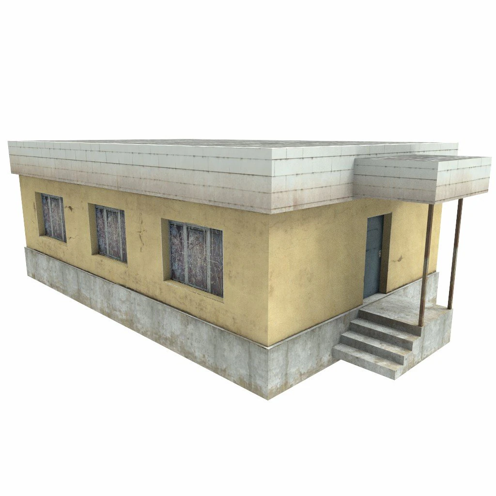 old buildings low poly 3D Model .c4d .max .obj .3ds .fbx .stl .blend 