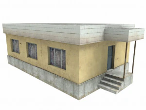 古い建物の低ポリ 3Dモデル