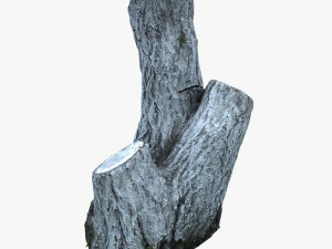 tronco de &aacute;rvore pintado Modelo 3D