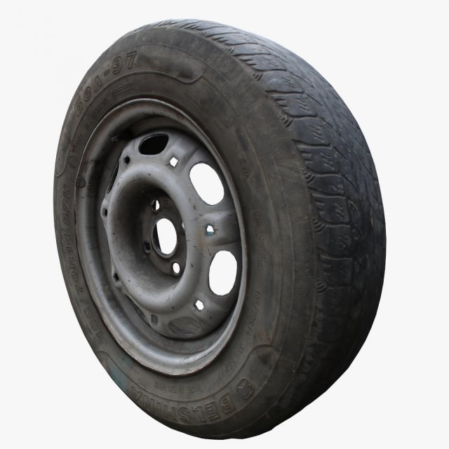 old car wheels 3D Model .c4d .max .obj .3ds .fbx .stl .blend 
