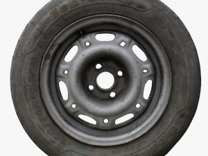 old car wheels 3D Model