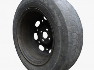 old car wheels 3D Model
