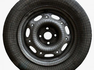 old car wheels 3D Model