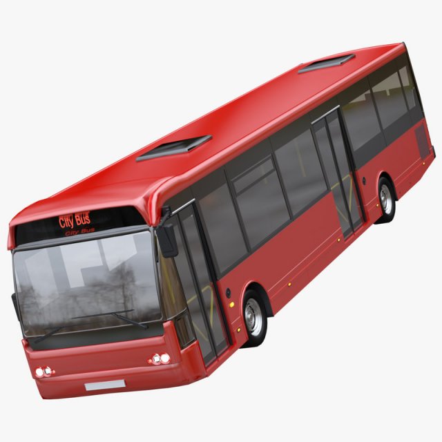 city bus 3D Model .c4d .max .obj .3ds .fbx .stl .blend 