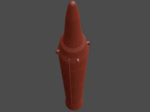 3d hwasong-12 ballistic missile 3D Model