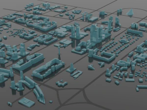 astana city scape 3D Model