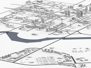 astana city scape 3D Model