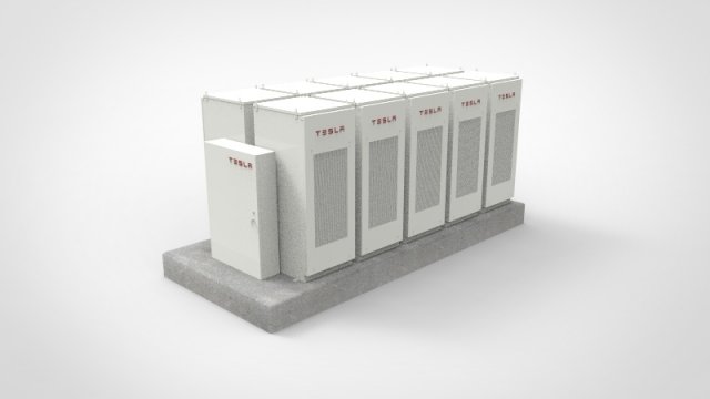 tesla powerpack 3D 模型 .c4d .max .obj .3ds .fbx .stl .blend 
