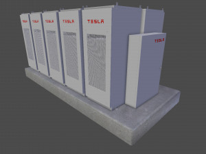 tesla powerpack 3D 模型