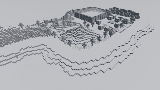 Minecraft World 3D Модель In Ландшафты 3DExport