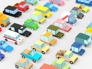 3d 39 cartoon cars collection 3D 모델
