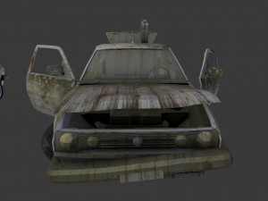 a broken car post apocalyptic car 3D Модель
