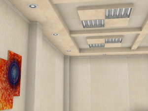 a large room for public meetingshall 3D Modell