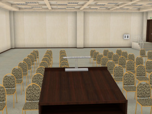 a large room for public meetingshall 3D Modell