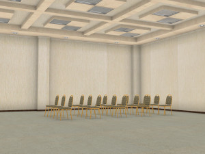 a large room for public meetingshall 3D Modell