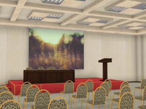 a large room for public meetingshall 3D Modell