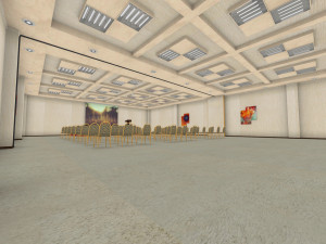 a large room for public meetingshall 3D Modell