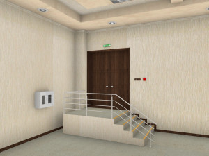 a large room for public meetingshall 3D Modell