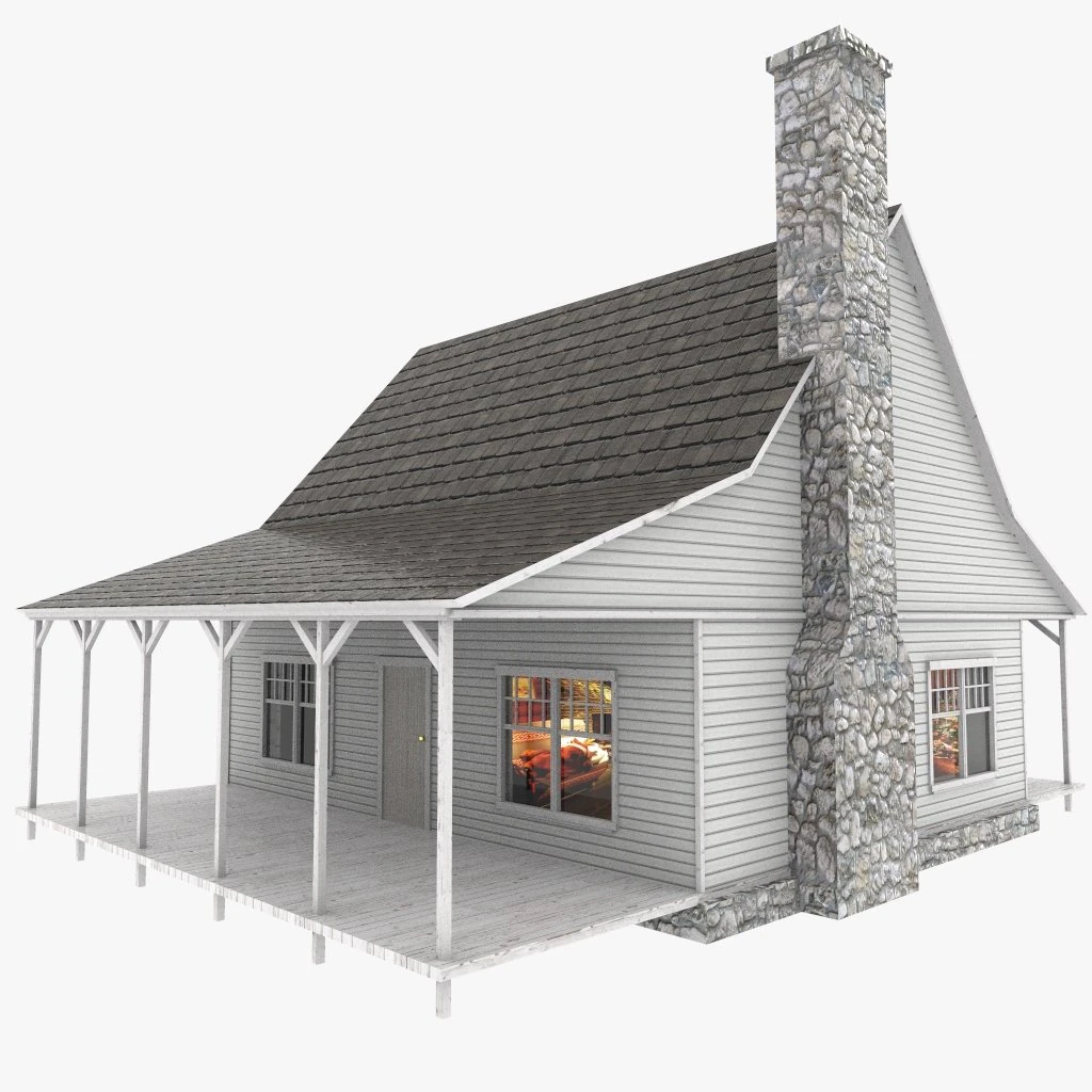 american house 3D Model .c4d .max .obj .3ds .fbx .stl .blend 