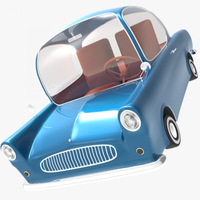 cartoon car 3D 模型 .c4d .max .obj .3ds .fbx .stl .blend 