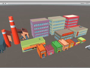 3d cartoon town pack model 3D Model