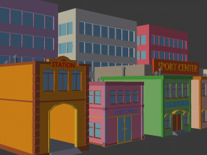 3d cartoon town pack model 3D Model