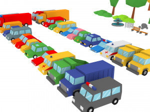 3d cartoon town pack model 3D Model