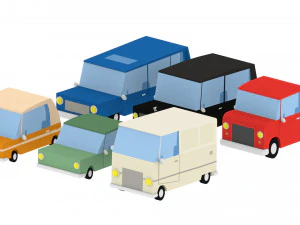 cartoon cars pack 2 3D Model