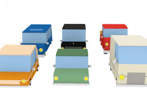 cartoon cars pack 2 3D Model
