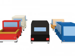cartoon cars pack 2 3D Model