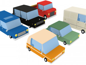 cartoon cars pack 2 3D मॉडल