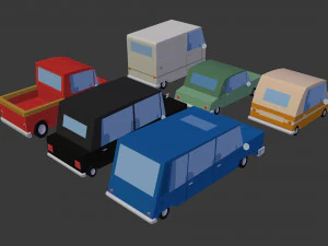 cartoon cars pack 2 3D Model