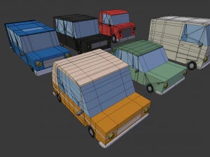 cartoon cars pack 2 3D Model