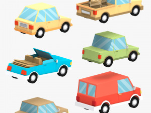 cartoon cars 3d 3D Model