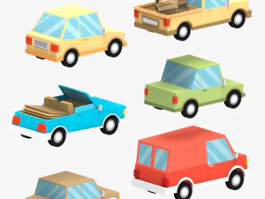 cartoon cars 3d 3D Model