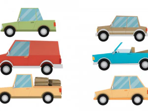 cartoon cars 3d 3D Model