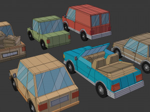 cartoon cars 3d 3D Model