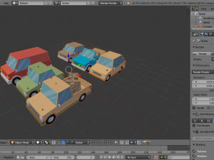 cartoon cars 3d 3D Model