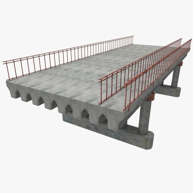 concrete bridge blocks Modello 3D .c4d .max .obj .3ds .fbx .stl .blend 