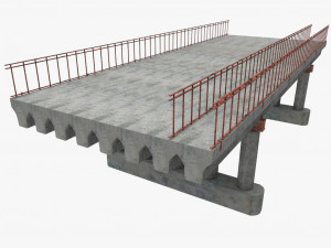 concrete bridge blocks 3D 模型