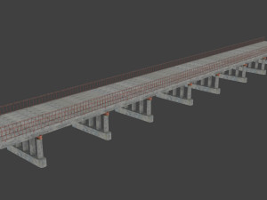 concrete bridge blocks Modello 3D