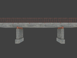concrete bridge blocks Modello 3D