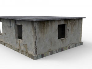 empty concrete buildings Model 3D