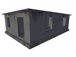 empty concrete buildings Model 3D
