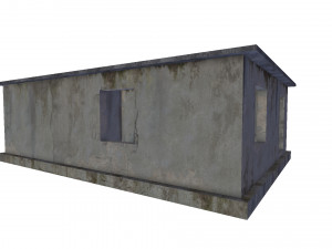 empty concrete buildings Model 3D