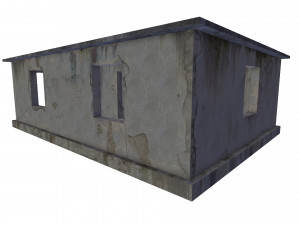empty concrete buildings Model 3D