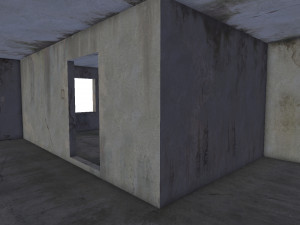 empty concrete buildings Model 3D