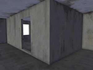 empty concrete buildings 3D Model